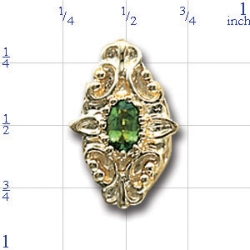 A1608 14K TSAVORITE SLIDE 